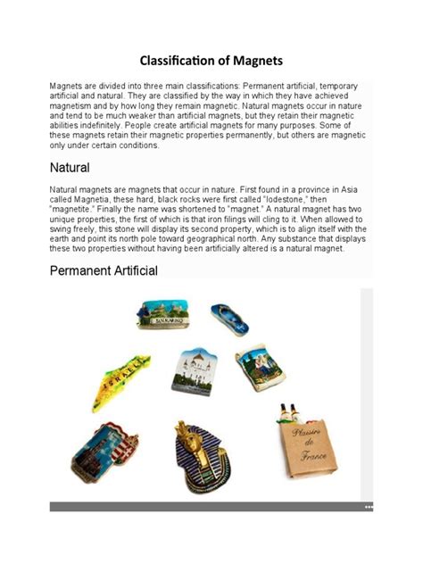 Image result for Classification Magnets