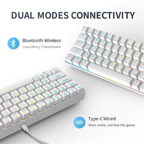 RK ROYAL KLUDGE RK68 (RK855) Bluetooth Wireless/Wired 65% Mechanical ...