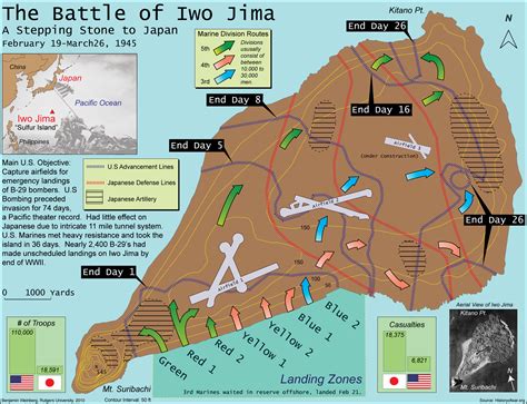 Battle Of Iwo Jima Map
