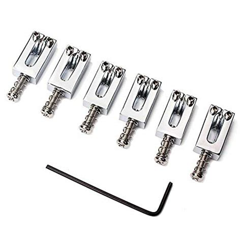 PRAV® 6 Pcs Replacement Bridge Tremolo Saddles with Wrench for Fender ...