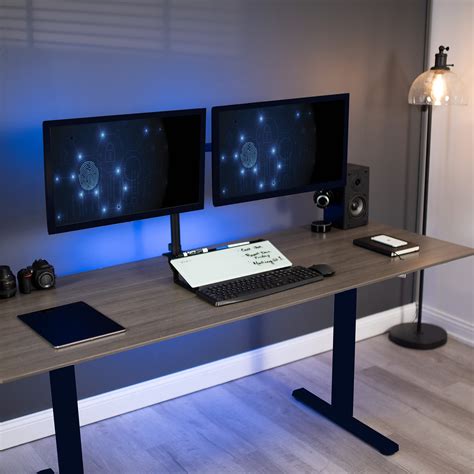 Small Glass 16" x 7" Desktop Whiteboard with Open Storage – VIVO - desk ...