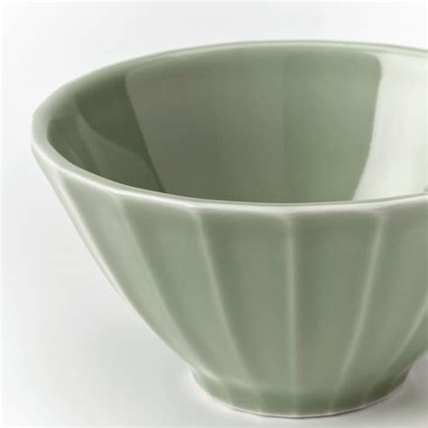 STRIMMIG bowl, stoneware pale grey-green, 11 cm (4 ½") - IKEA
