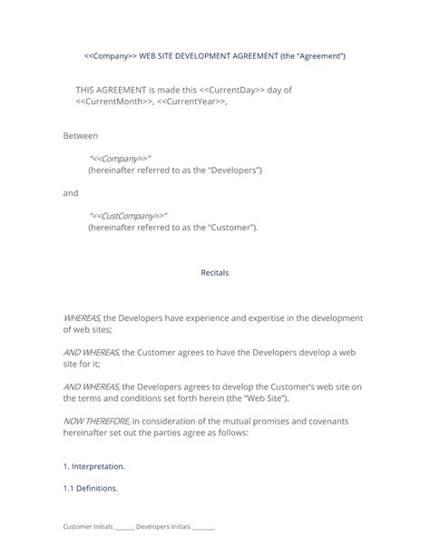 Image result for Sample Web Development Contract