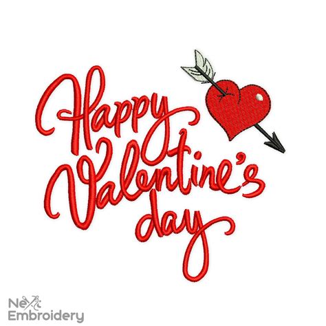 Happy Valentines Day Embroidery Designs - NextEmbroidery