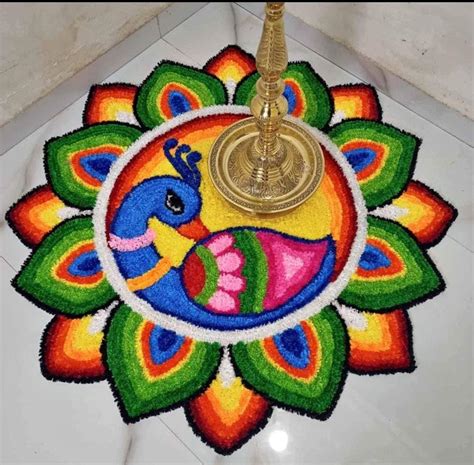 Buy Decorative Rangoli Mat, 2ft x 2ft, Lightweight Foldable Design for ...