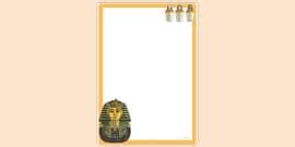 Ancient Egypt Borders Writing Pages | Various Line Sizes
