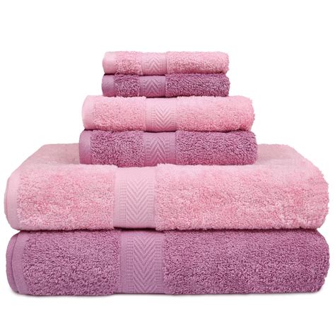 haus & kinder 100% Cotton Towel Set of 6-2 Bath, 2 Hand, 2 Face, Highly ...