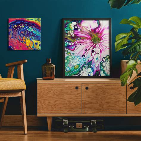 Magicfly Metallic Pouring Acrylic Paint 14 Colours/60ml with Silicone ...