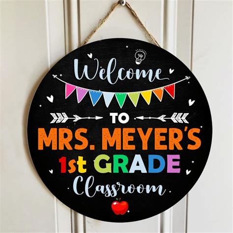 Personalized Teacher Door Sign, Teacher Name Sign, Teacher Door Hanger ...