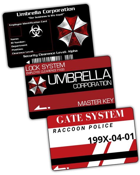 Miami Graphic Solutions Resident Evil Key Card's Pack Card Keys ...