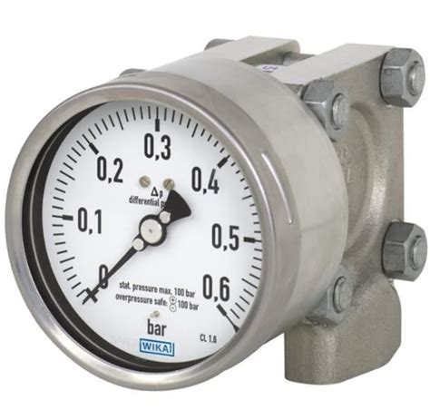48777834 WIKA | WIKA NPT 1/2 Analogue Differential Pressure Gauge 2bar ...