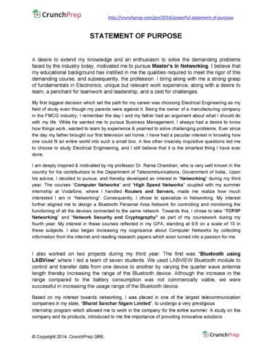 Statement of Purpose Example 的图像结果