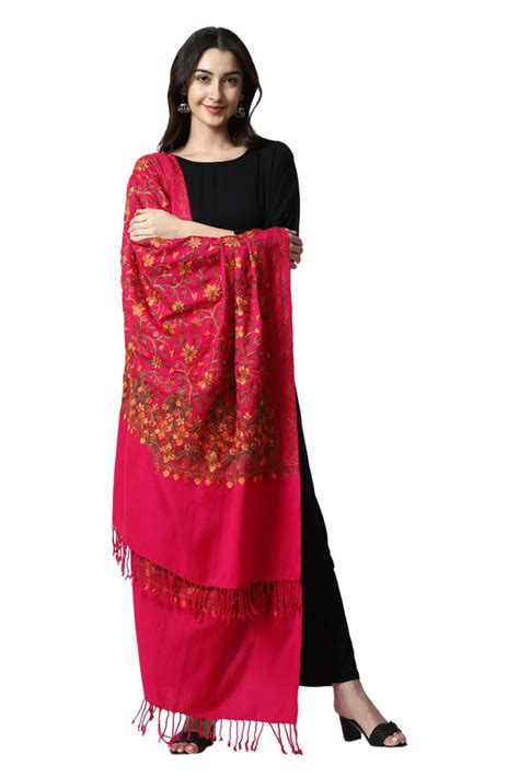 Women's Aari Embroidered Wool Shawl | SWI Stylish