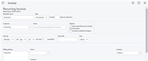 Image result for QuickBooks Recurring Invoice