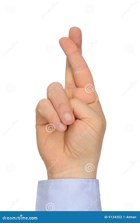 Crossed Fingers stock photo. Image of lottery, sign, crossed - 9124352