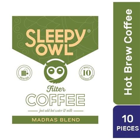 Sleepy Owl Madras Blend Filter Coffee Brew Bags - Authentic Taste