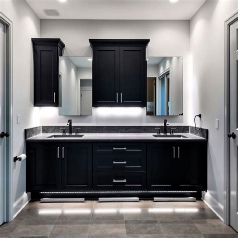 25 Bathrooms with Black Cabinets You Can Copy