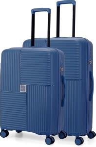 NASHER MILES Singapore Hard-Sided Polypropylene Set of 2 Navy Blue ...