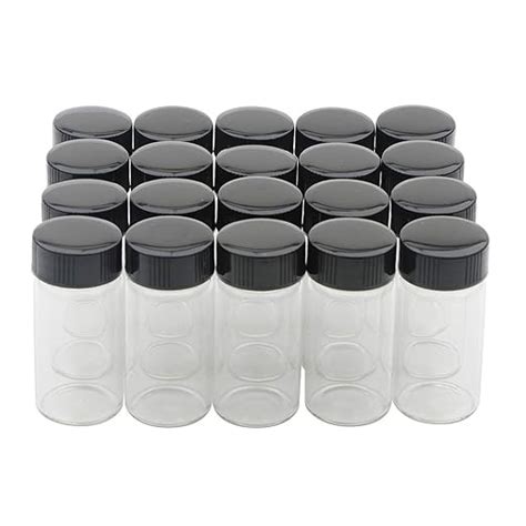 Kesell Clear Glass Sample Vials, Mini Empty Glass Bottles with Screw ...