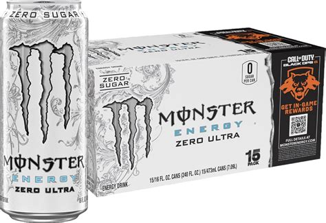 Brandclub - Monster Energy Zero Ultra, Sugar Free Energy Drink, 16 ...