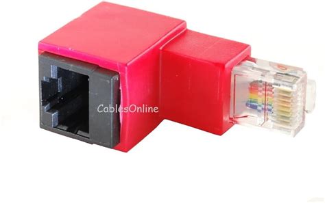 Buy CablesOnline Cat5e/Cat6 RJ45 Ethernet Male/Female Right Angle ...