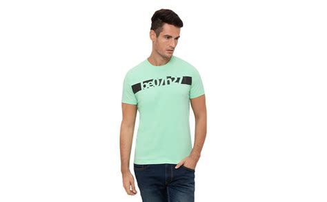 Being Human Regular Fit Men Crew Neck T-Shirts-Bright Green