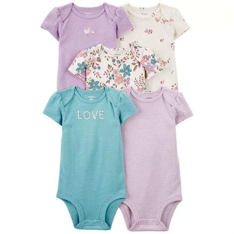 Baby Girl Carter's 5-Pack Love Bodysuits