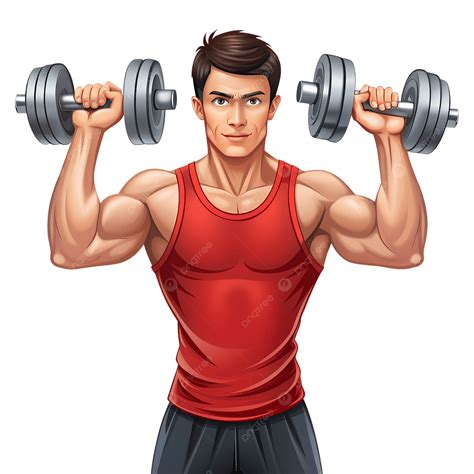 Muscular Man Lifting Weights PNG, Vector, PSD, and Clipart With ...