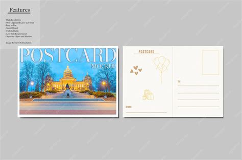 Premium PSD | A6 Postcard Mockup