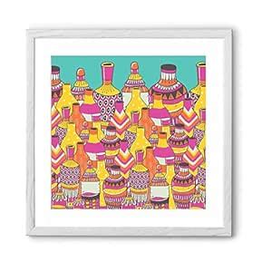 Chumbak Square Archival Paper Small Bottle Art Print with Frame ...