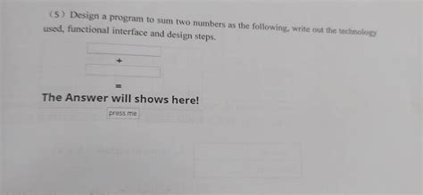 Algorithm Sum of Two Numbers 的图像结果