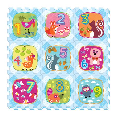 Podna slagalica 9 delova Brojevi i životinje SMSB 24566 | Volim svoj dom