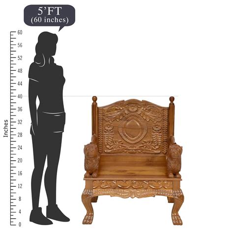 Teak wood Royal Majestic Single Seater Sofa