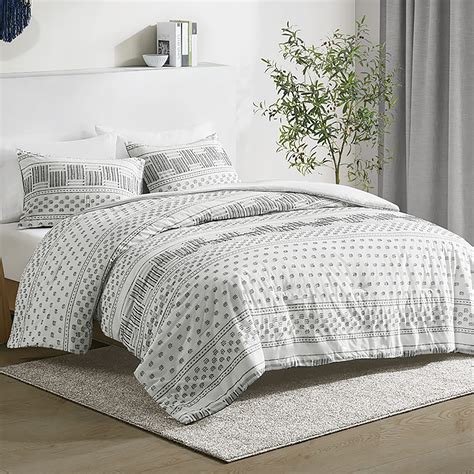 Cotton Farmhouse Comforter Set, King Size Bedding Sets, Dual-Sided ...
