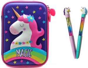 Flipkart.com | Mistazzo Stylish Unicorn Pencil Box Pencil Case With 2 ...
