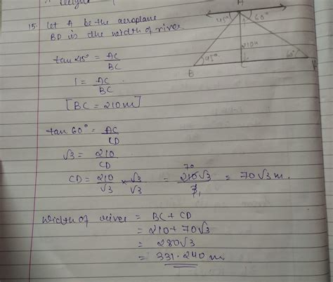 An aeroplane is flying at a height of 210 m. flying at this height at ...