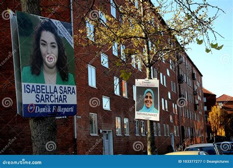 DANISH PEOPLE PARTY and NATIONAL PARTIES POSTER Editorial Photography ...