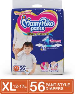 MamyPoko Pants Extra Absorb Diaper - XL - Buy 56 MamyPoko Soft Elastic ...