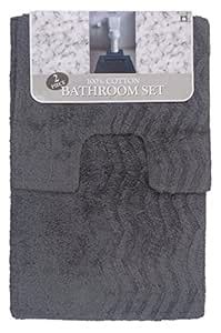 Buy Westward Ho! Dune Cotton Bath Set, 2 Count, Dark Grey Online at Low ...