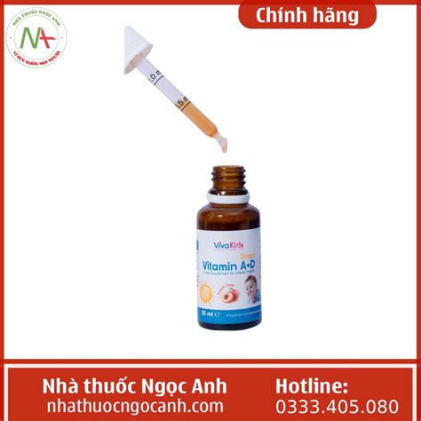 VivaKids Vitamin A+D Drops giá bao nhiêu, mua ở nhà thuốc nào uy tín?