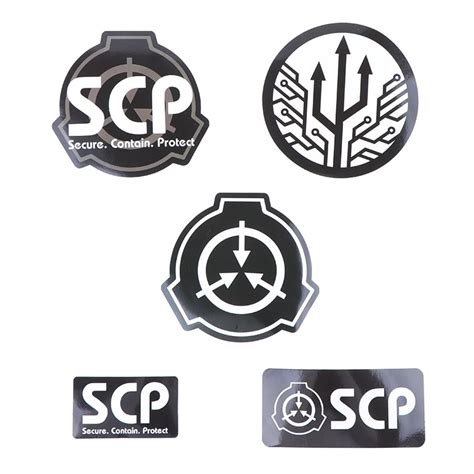 5Pcs SCP Foundation Vinyl Waterproof Sticker for India | Ubuy