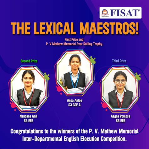 English Elocution Competition | FISAT | Federal Institute of Science ...