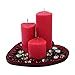 Hosley Highly Fragranced Set of 3 Heart Shape Candles with Glass Beads ...
