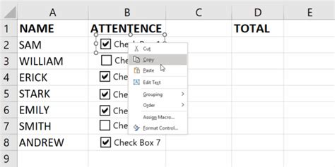 Image result for How to Count Checked Checkboxes in Excel