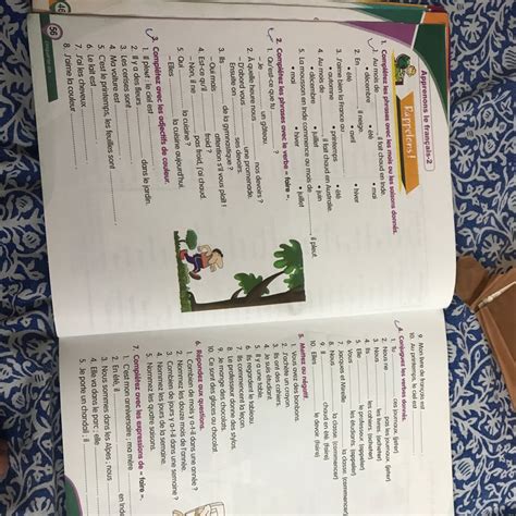 French answer please question no.1,2,3,4 - Brainly.in