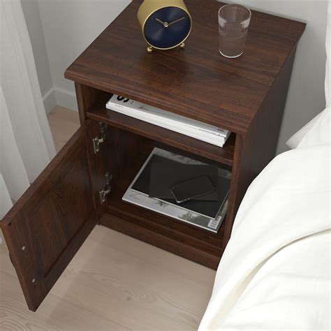 SONGESAND bedside table, brown, 42x40 cm (161/2x153/4") - IKEA