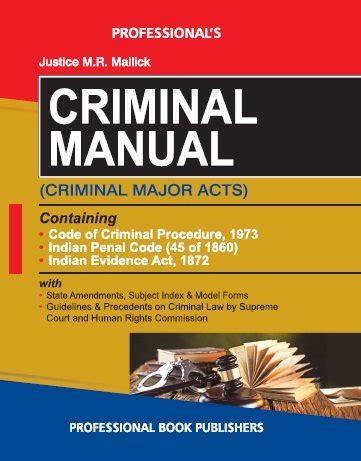 Buy Criminal Manual Criminal Major Acts (By Justice M.R. Mallick) With ...