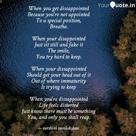 When you get dissappointe... | Quotes & Writings by varshini ...