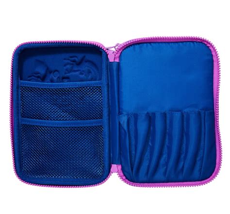 Smiggle Away Hard Top Double Up Pencil Case Navy Blue 3Y