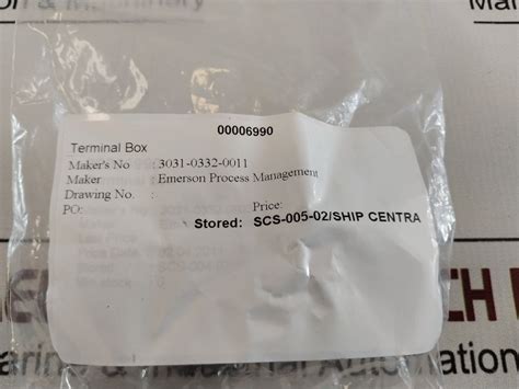Emerson 03031-0332-0011 Terminal Box/Block 33-7501-01483-z – Aeliya ...